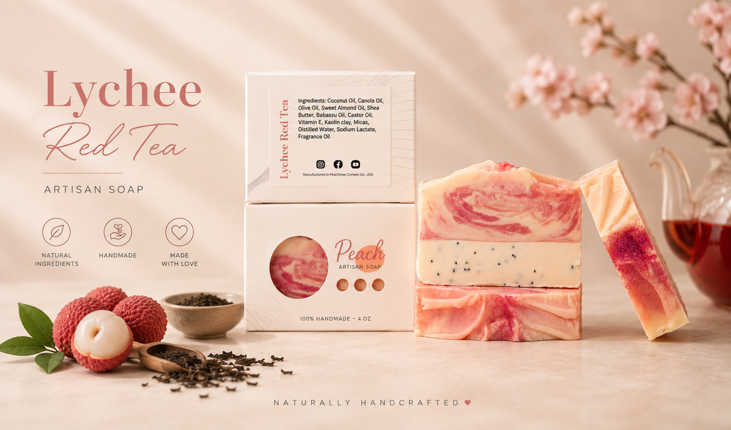 Lychee Red Tea Artisan soap
