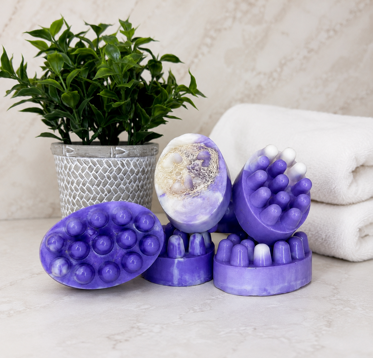 Lavender Massage Loofah Soap