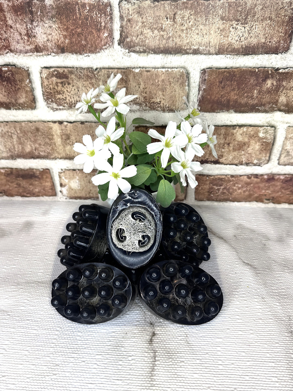 Charcoal Massage Loofah Soap