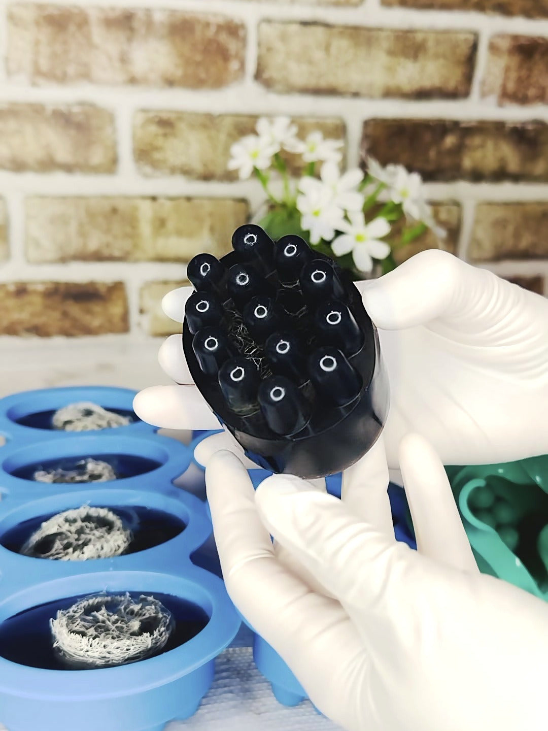 Charcoal Massage Loofah Soap